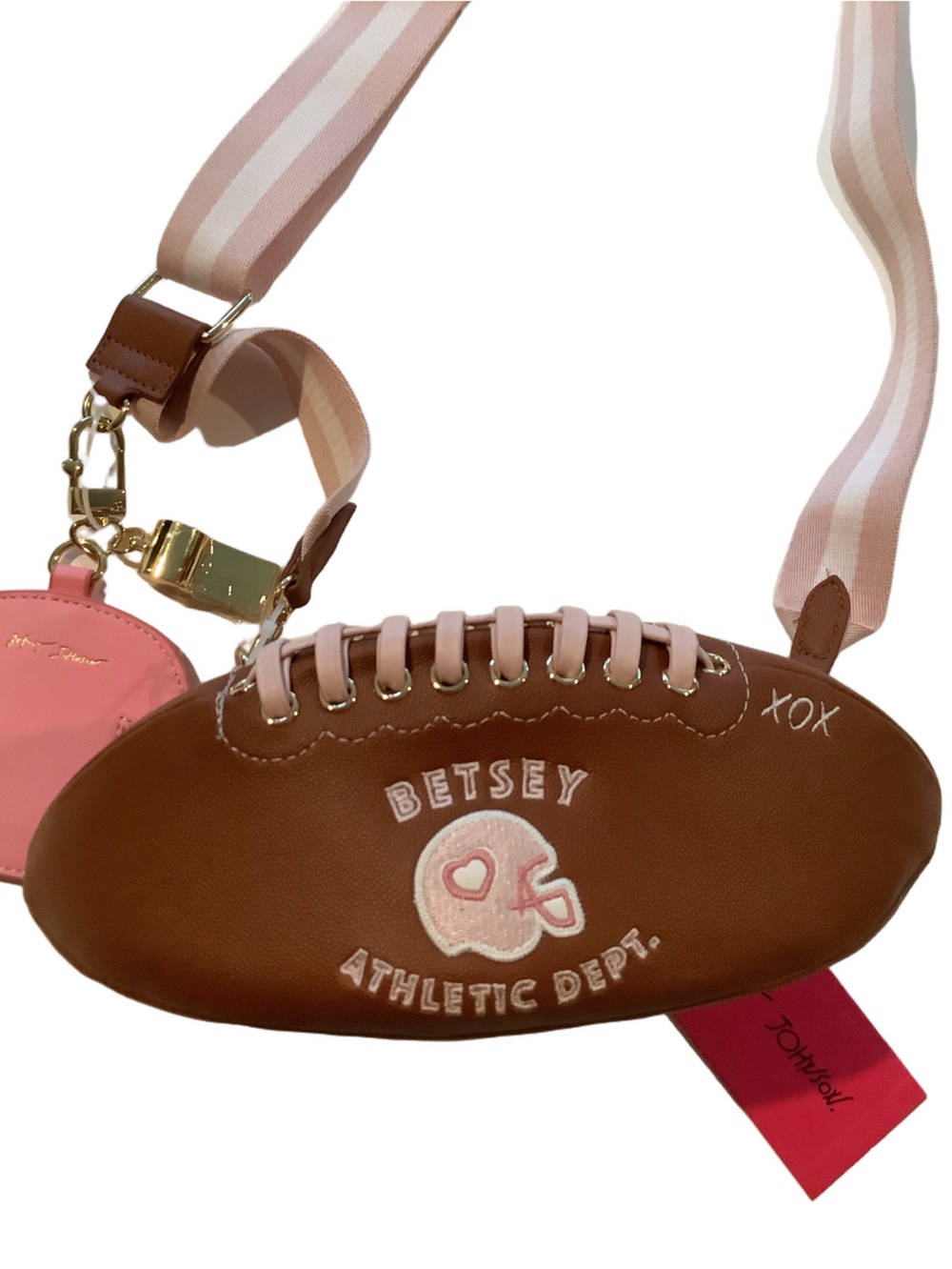 Betsey Johnson “Game Day” Football Kitsch Crossbody Bag New